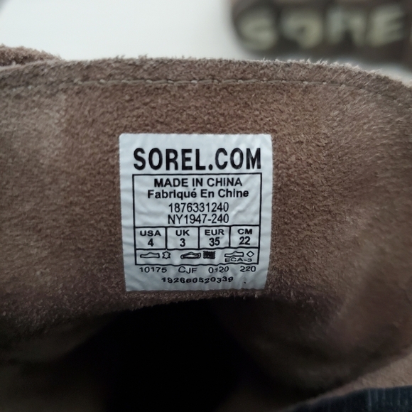 Sorel Women's Joan Of Arctic Wedge II Boot Kettle Size 4 Tan Suede Leather EUC - Picture 10 of 10